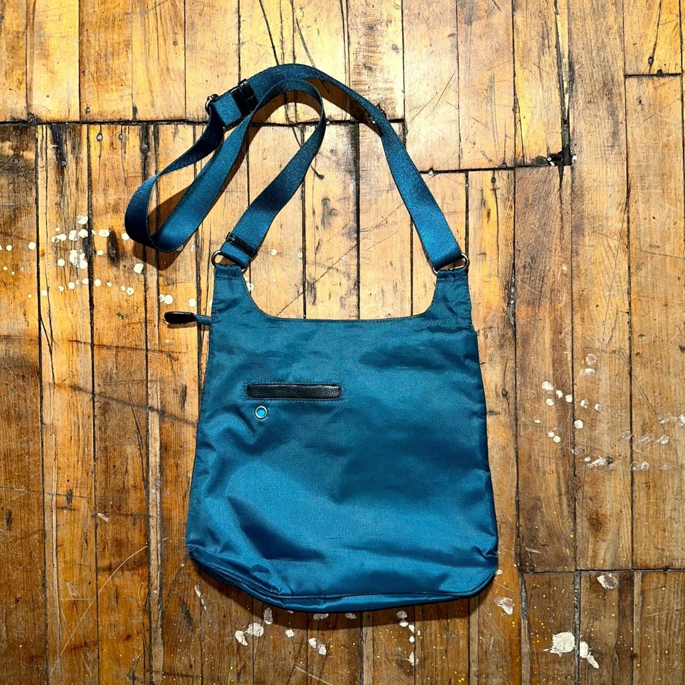 Mosey by Crossbody Bag Women's Blue Voyage Slip Pocket Hobo Commuter - Picture 5 of 9